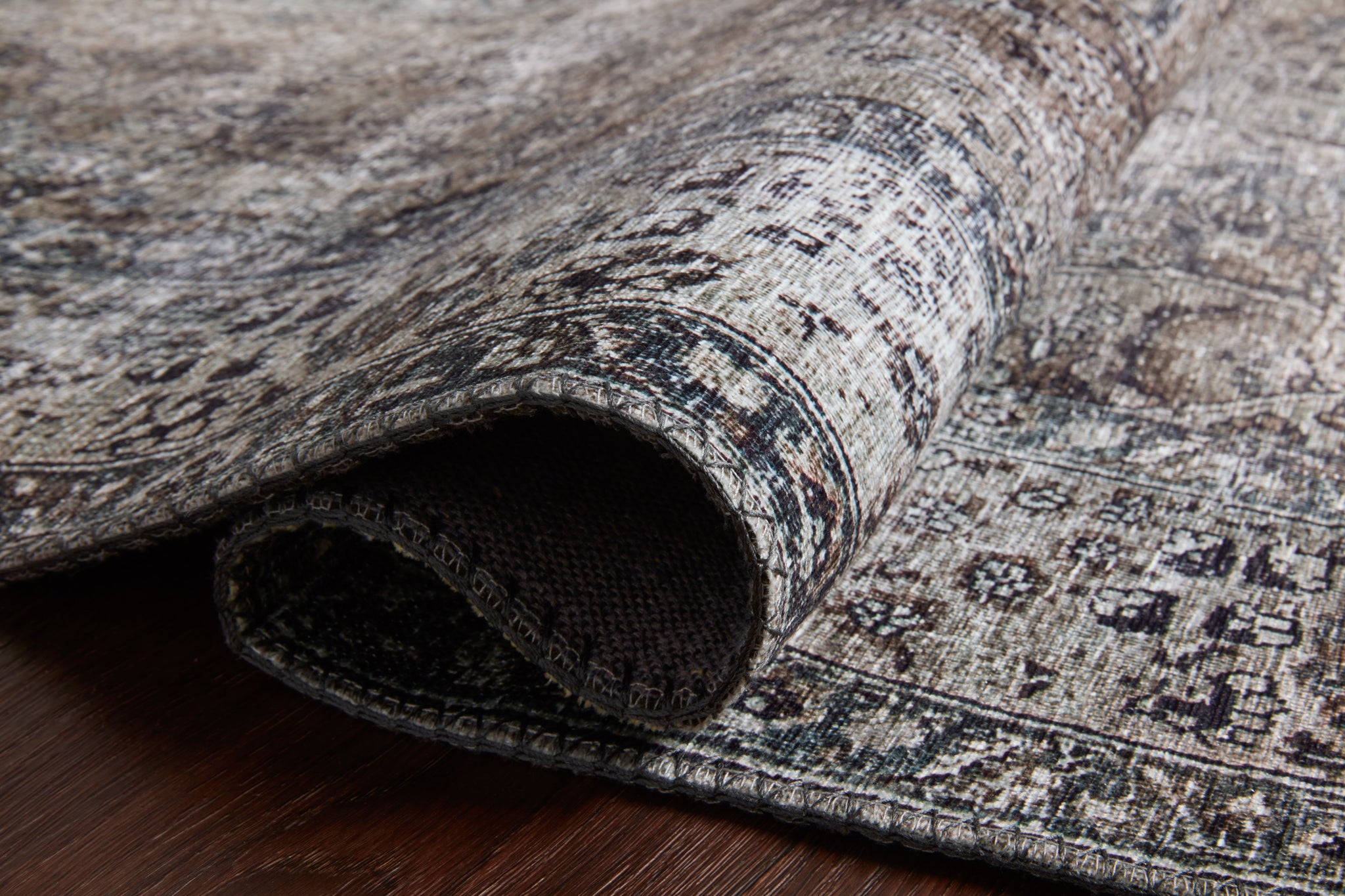 Layla Taupe / Stone shown from a different angle to reveal its pattern.
