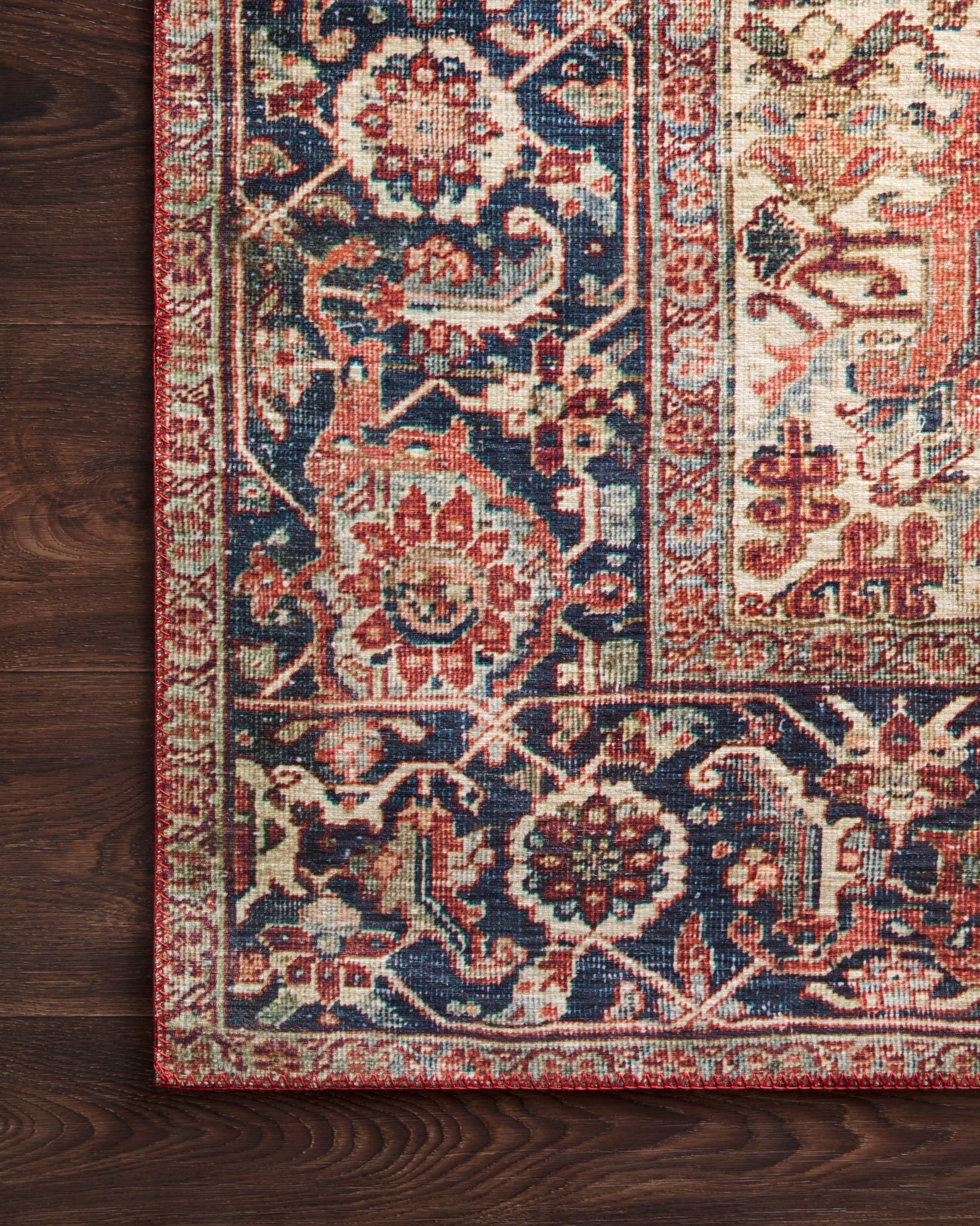 Layla Red / Navy shown from another angle.