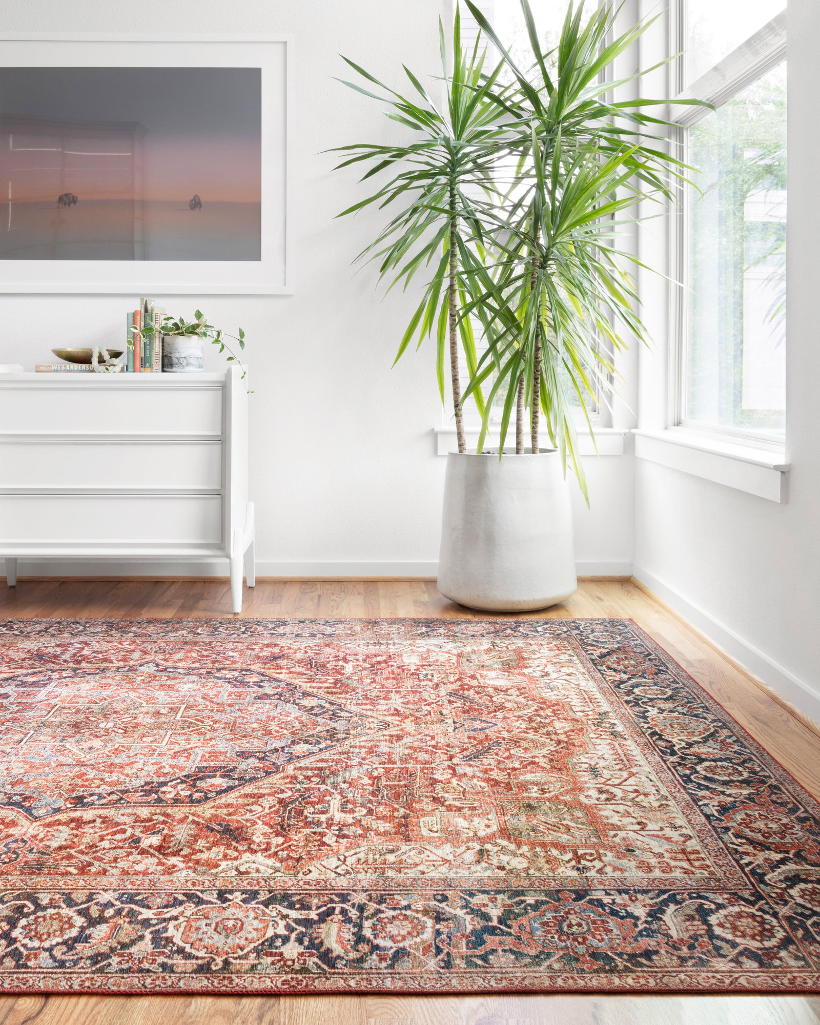 Layla Red / Navy — a Loloi rug at Laurie Yapp Home.