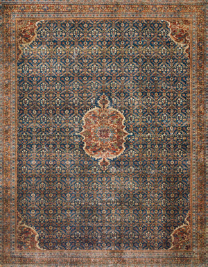 Layla Cobalt Blue / Spice — a Loloi rug at Laurie Yapp Home.