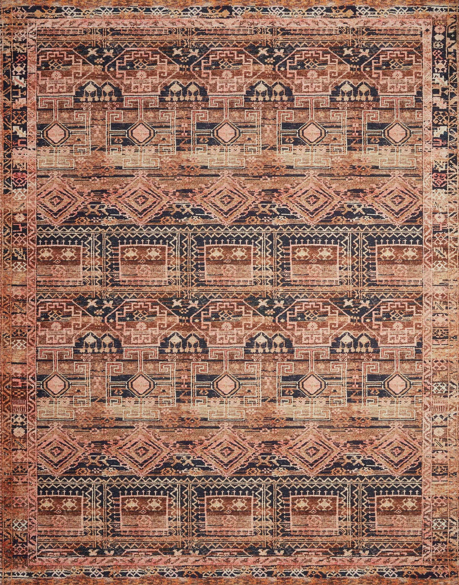 Layla Mocha / Blush — a Loloi rug at Laurie Yapp Home.