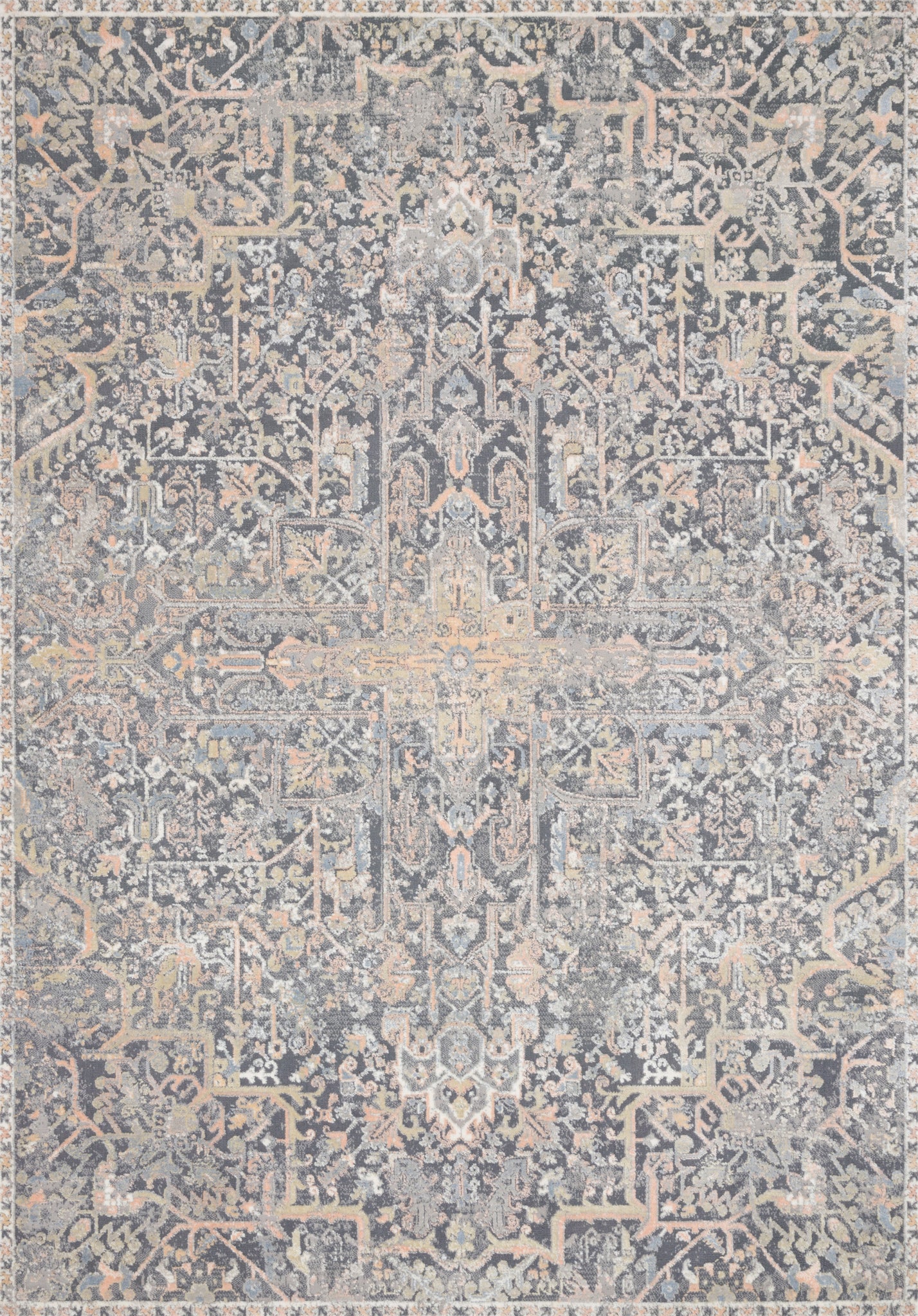Lucia Charcoal / Multi — a Loloi rug at Laurie Yapp Home.