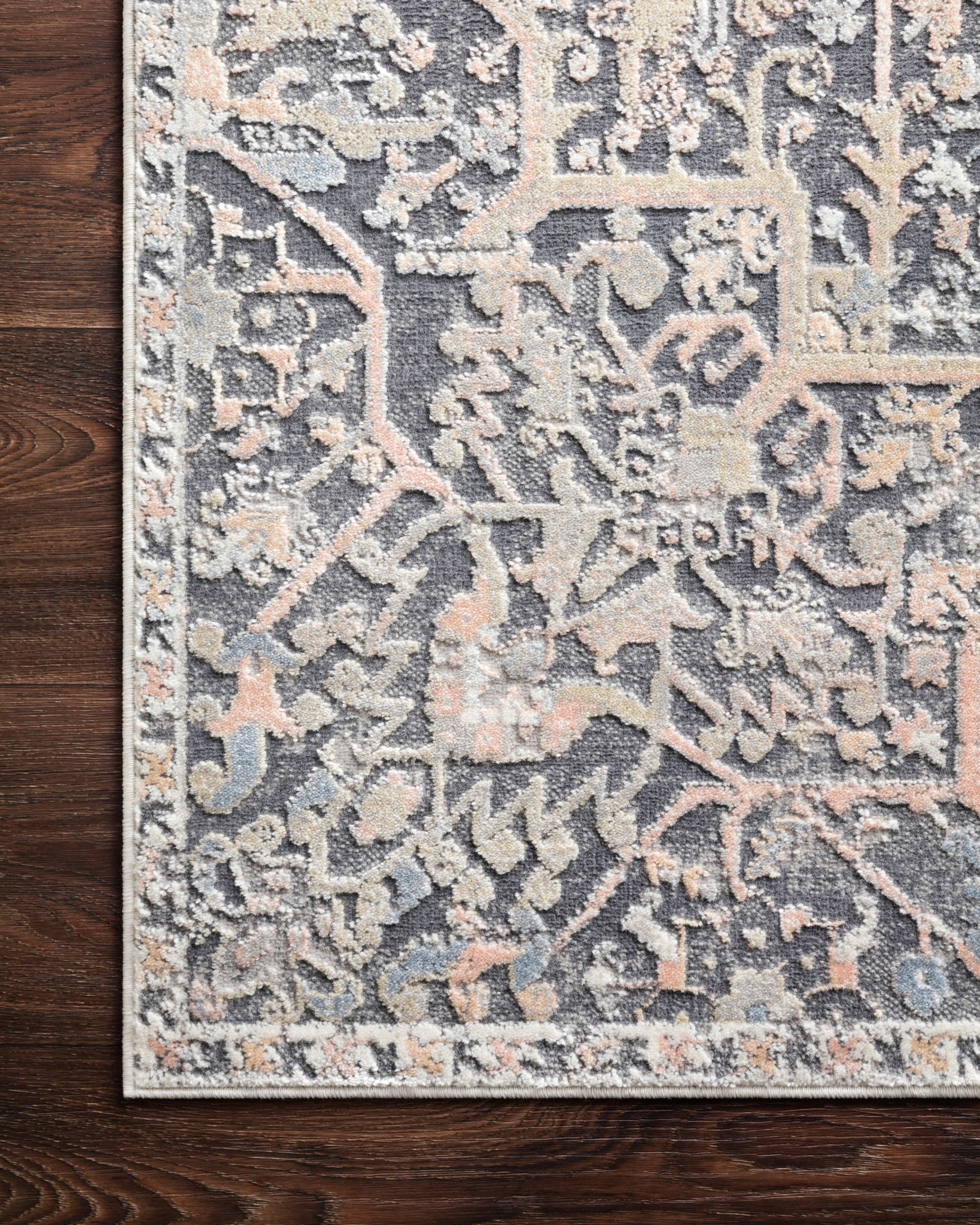 Lucia Charcoal / Multi shown from a different angle to reveal its pattern.