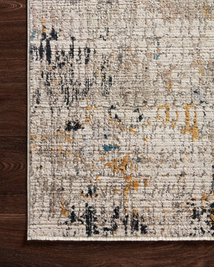 Side view of the Leigh Ivory / Granite rug.