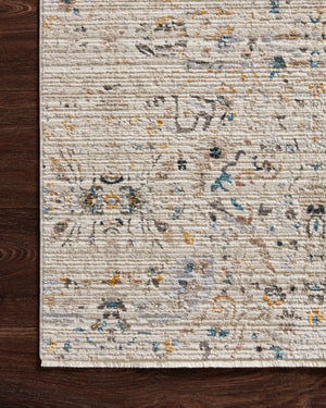 Side view of the Leigh Ivory / Straw rug.
