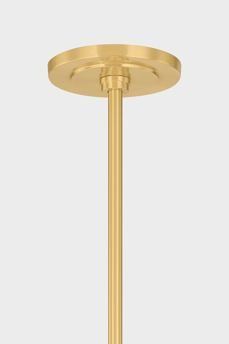 Levin Chandelier 40" in aged brass — a Hudson Valley chandelier for dining rooms, entries, and living rooms at Laurie Yapp Home.
