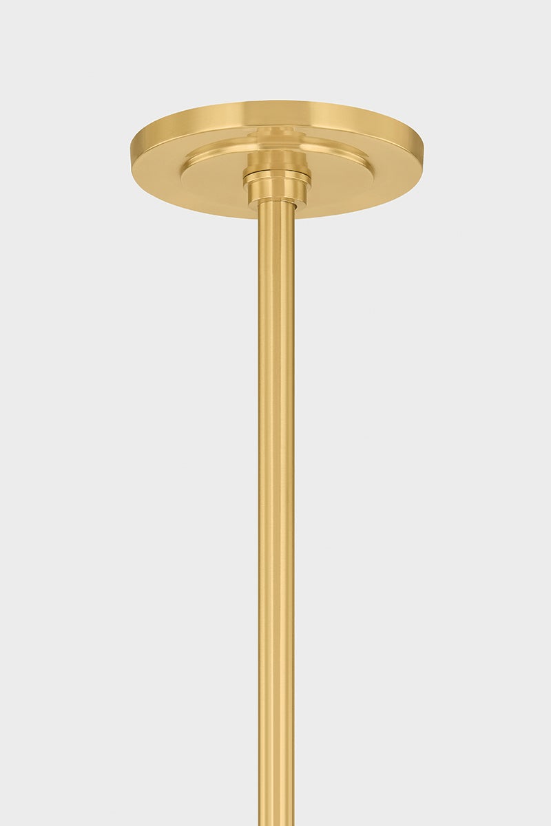 Levin Chandelier 54" in aged brass — a Hudson Valley chandelier for dining rooms, entries, and living rooms at Laurie Yapp Home.
