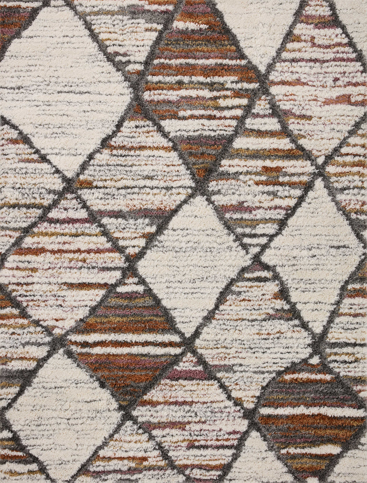 Levitt Shag Ivory / Fiesta — a Loloi rug at Laurie Yapp Home.