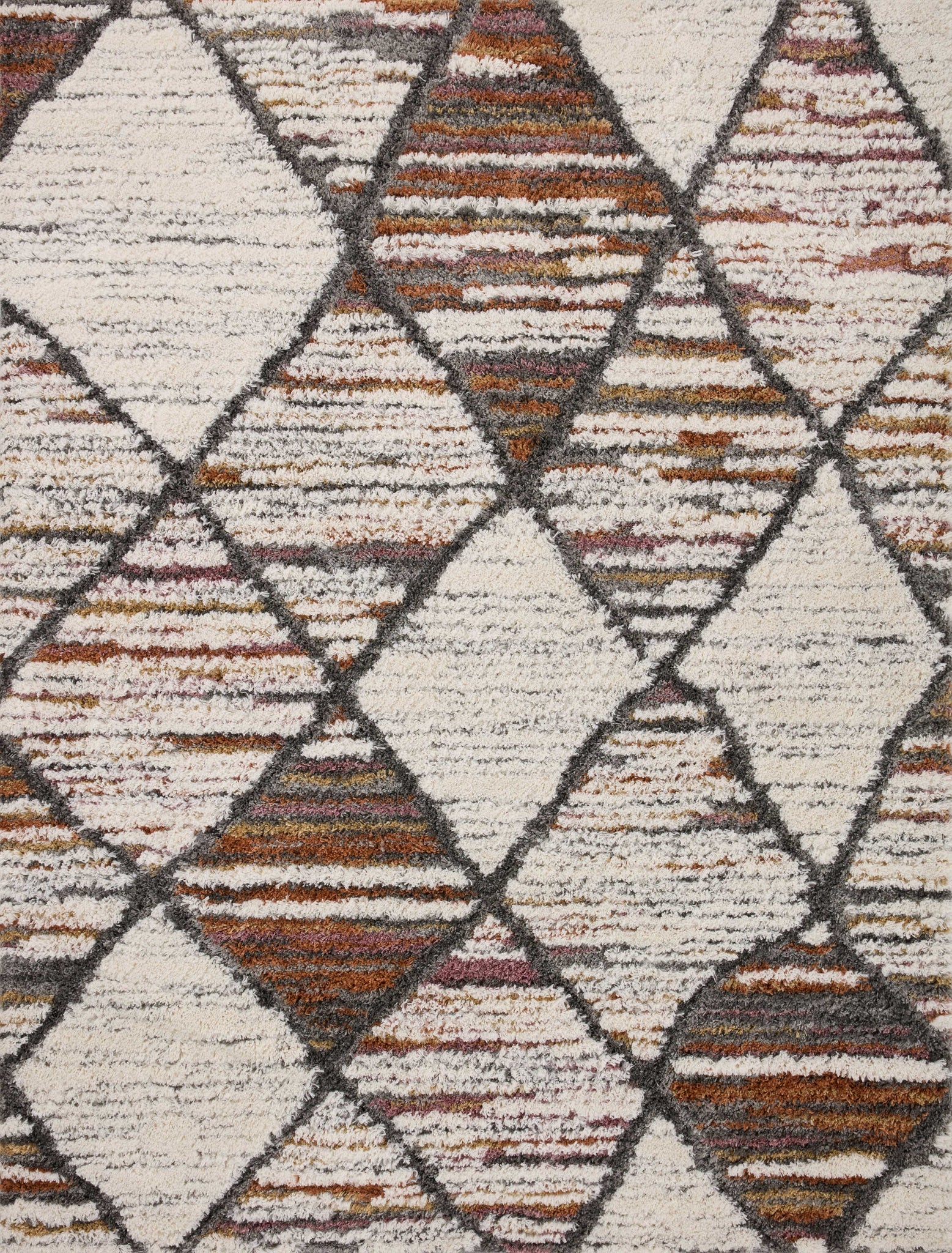 Levitt Shag Ivory / Fiesta — a Loloi rug at Laurie Yapp Home.