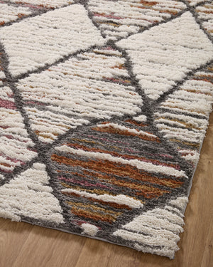Levitt Shag Ivory / Fiesta shown from a different angle to reveal its pattern.