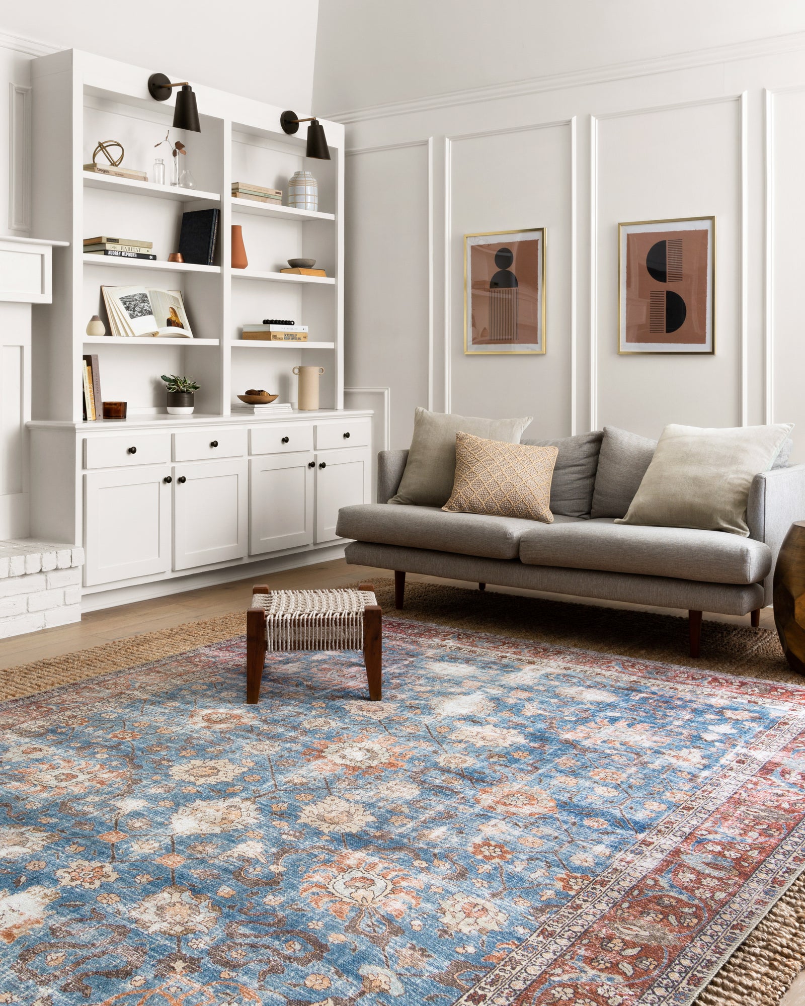 Loren Blue / Brick — a Loloi rug at Laurie Yapp Home.