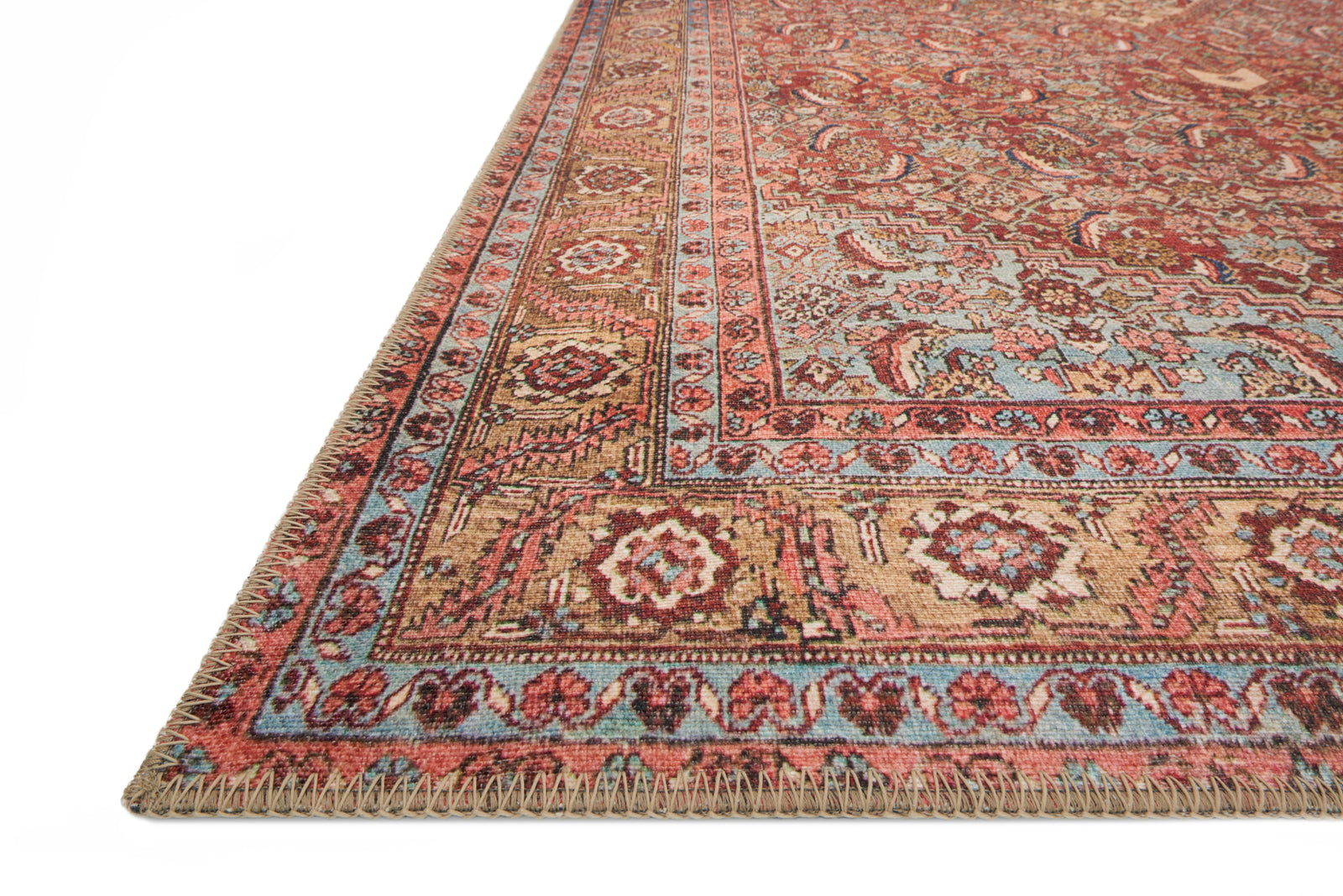 Loren Red / Multi — a Loloi rug at Laurie Yapp Home.