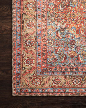 Loren Red / Multi shown from a different angle to reveal its pattern.