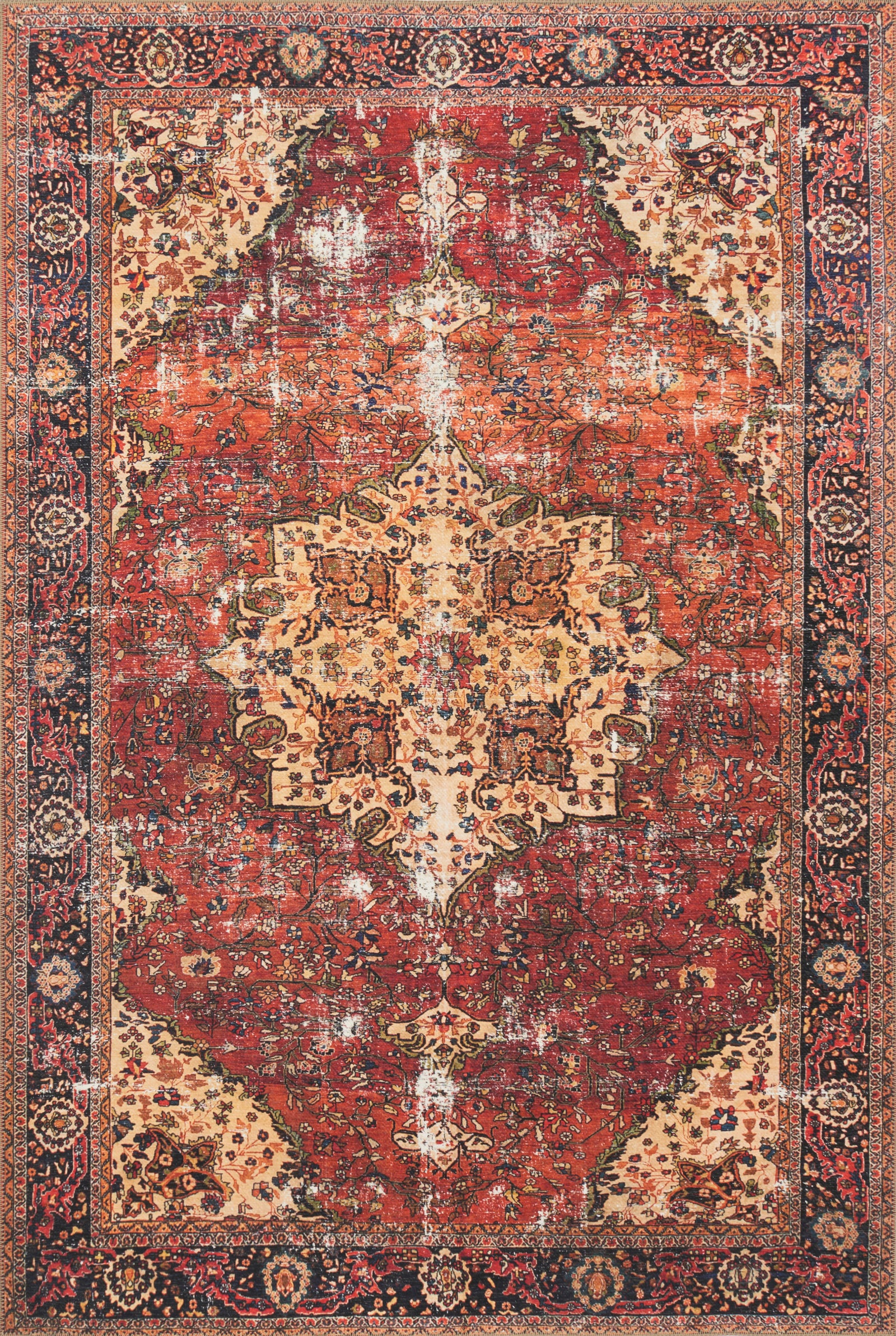 Loren Red / Navy — a Loloi rug at Laurie Yapp Home.