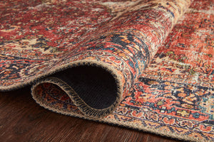 Loren Red / Navy shown from a different angle to reveal its pattern.