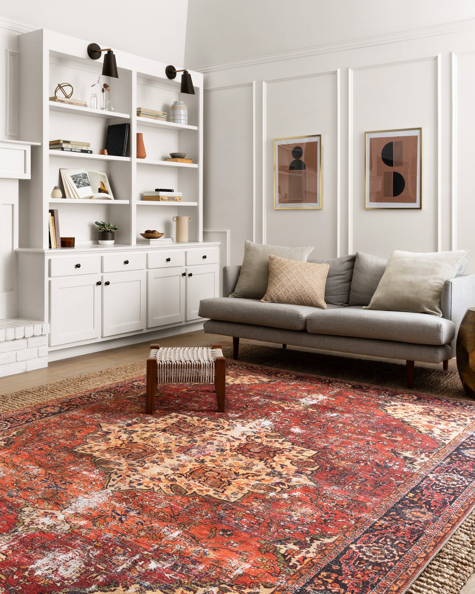Loren Red / Navy — a Loloi rug at Laurie Yapp Home.