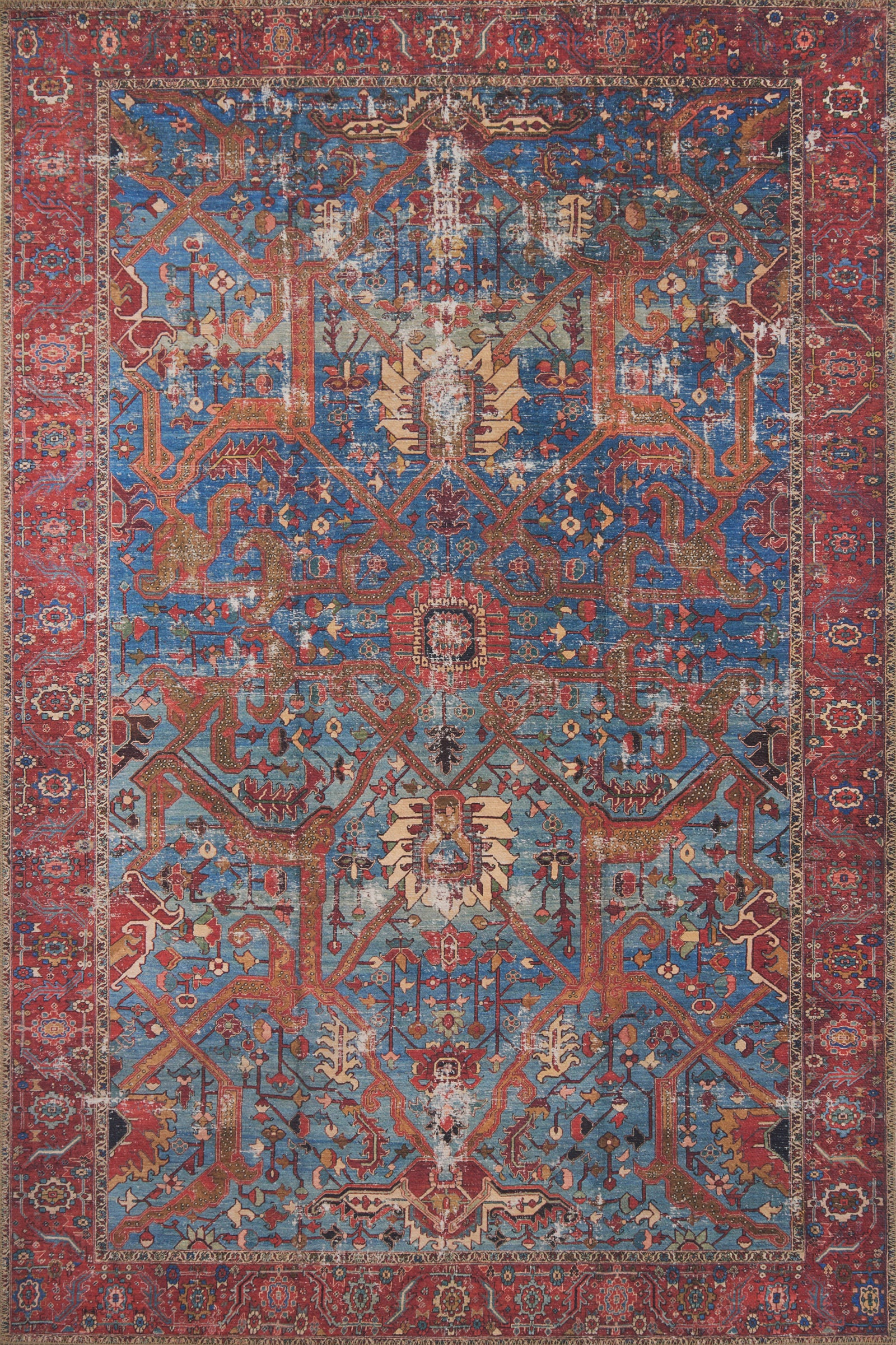 Loren Blue / Red — a Loloi rug at Laurie Yapp Home.