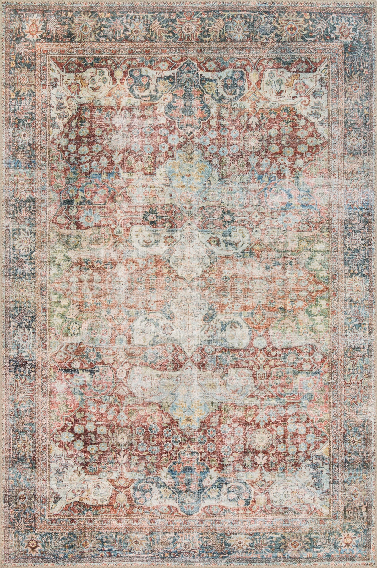 Loren Brick / Multi — a Loloi rug at Laurie Yapp Home.