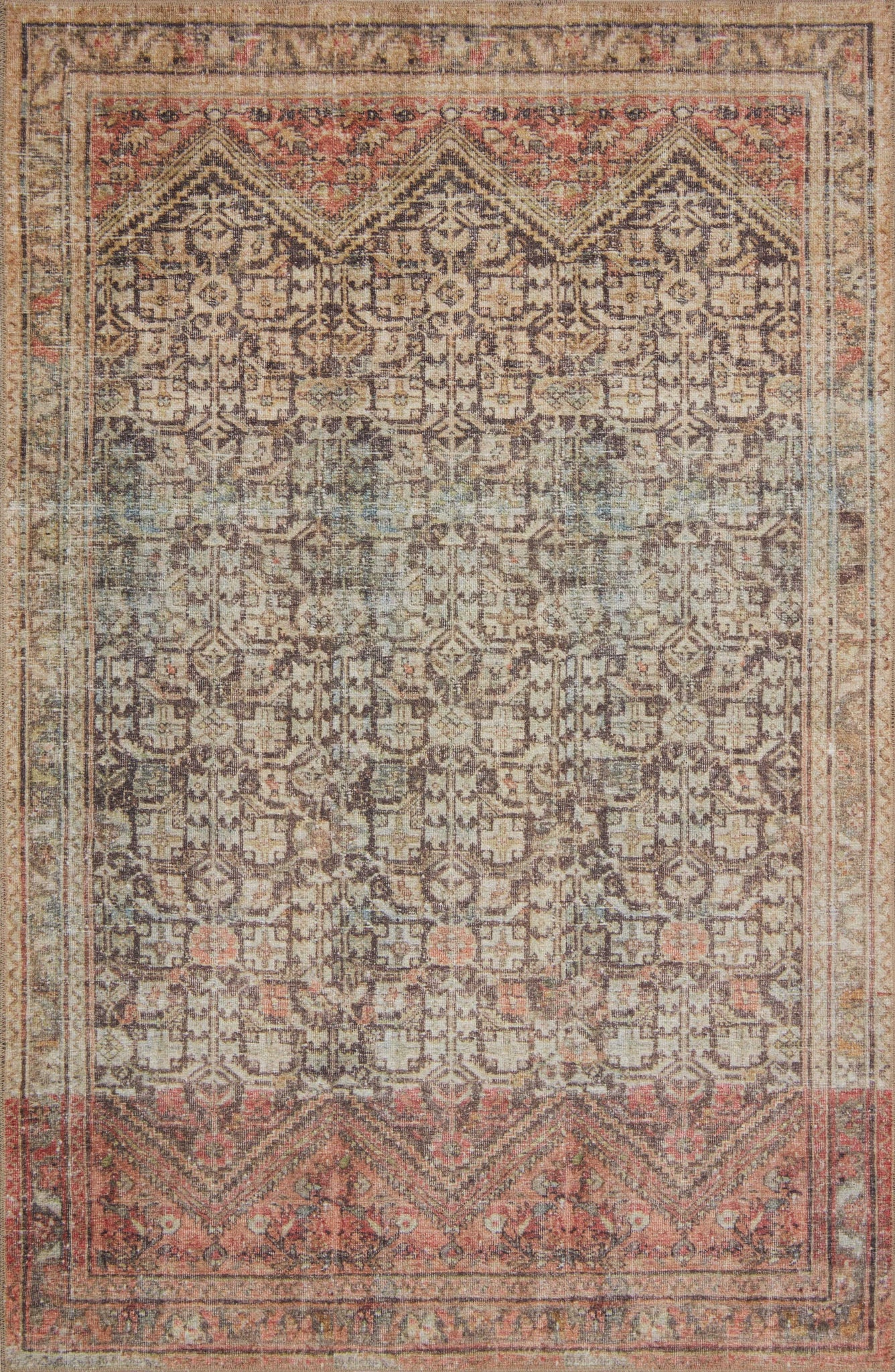 Loren Charcoal / Multi — a Loloi rug at Laurie Yapp Home.