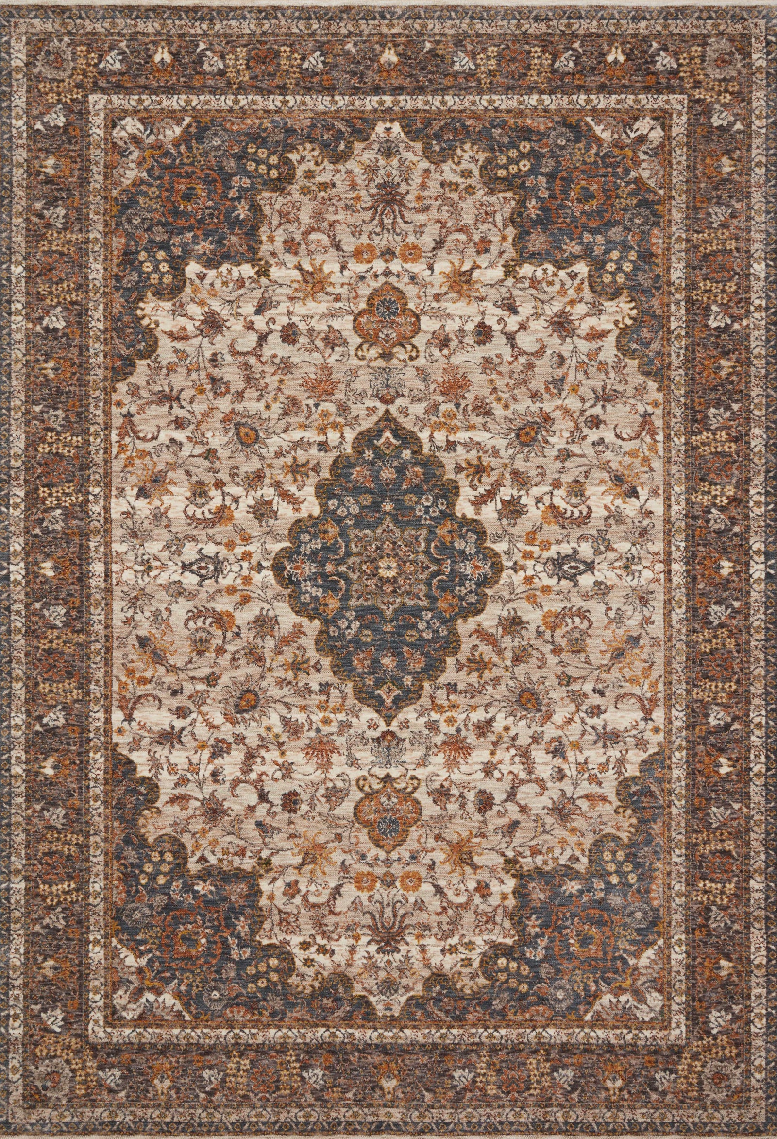 Lourdes Natural / Ocean — a Loloi rug at Laurie Yapp Home.