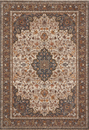 Lourdes Natural / Ocean — a Loloi rug at Laurie Yapp Home.