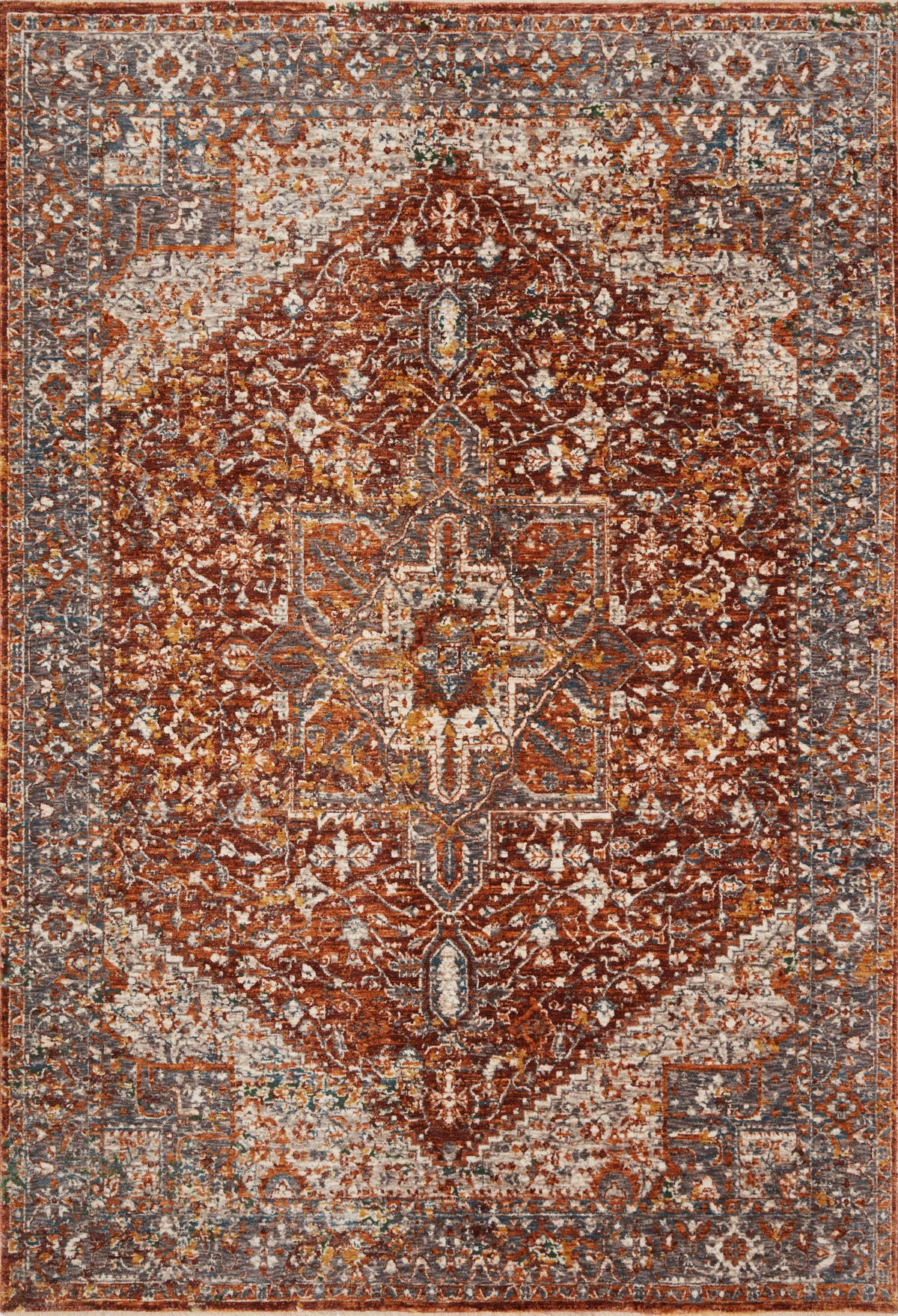Lourdes Rust / Multi — a Loloi rug at Laurie Yapp Home.