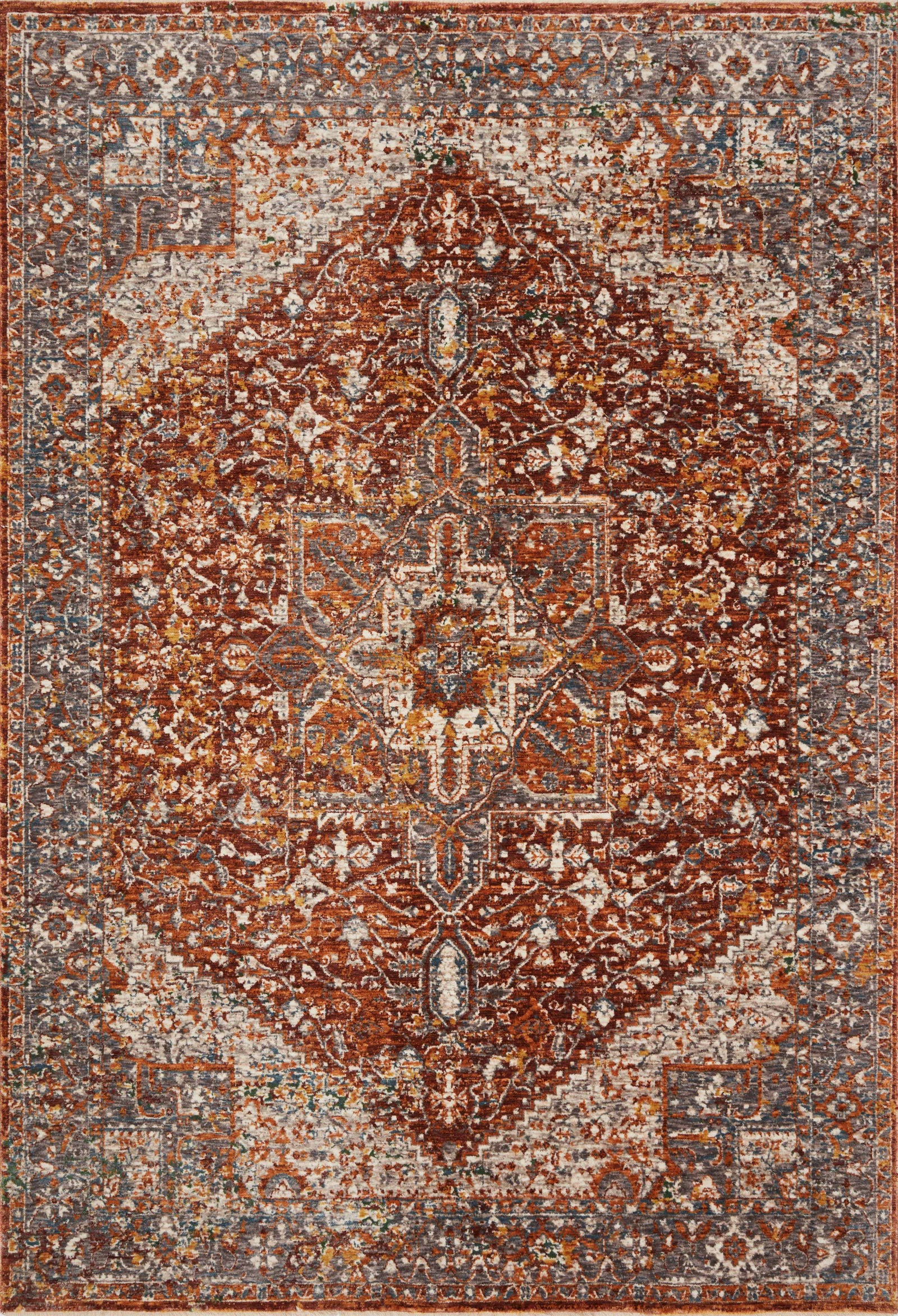 Lourdes Rust / Multi — a Loloi rug at Laurie Yapp Home.