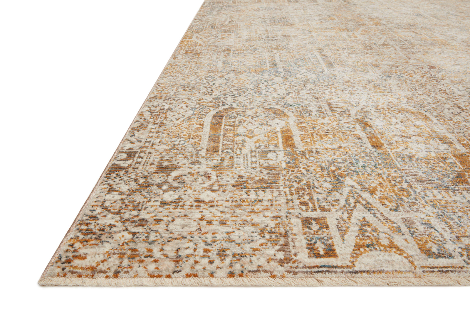 Lourdes Ivory / Orange — a Loloi rug at Laurie Yapp Home.