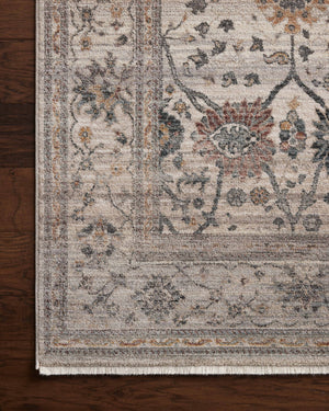 Side view of the Lyra Pebble / Multi rug.