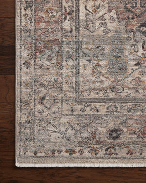 Side view of the Lyra Sunset / Silver rug.