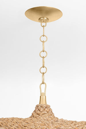 Levene Chandelier 58.75" shown from a second angle to highlight the frame, arms, and shade detail.