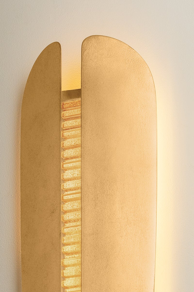 Lille Wall Sconce shown from the front to reveal the arm curve and shade silhouette.