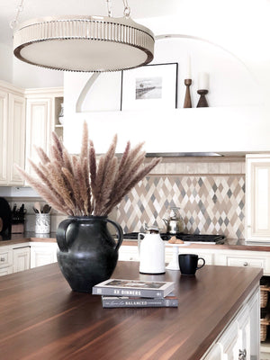 Close-up of the Lynden Chandelier 22" in polished nickel showing the frame, arms, and shade detail.