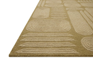 Madi Light Olive / Oatmeal shown from a different angle to reveal its pattern.