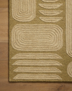 Madi Light Olive / Oatmeal shown from a different angle to reveal its pattern.