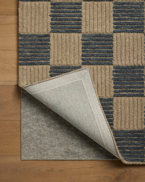 Madi Taupe / Navy shown from a different angle to reveal its pattern.