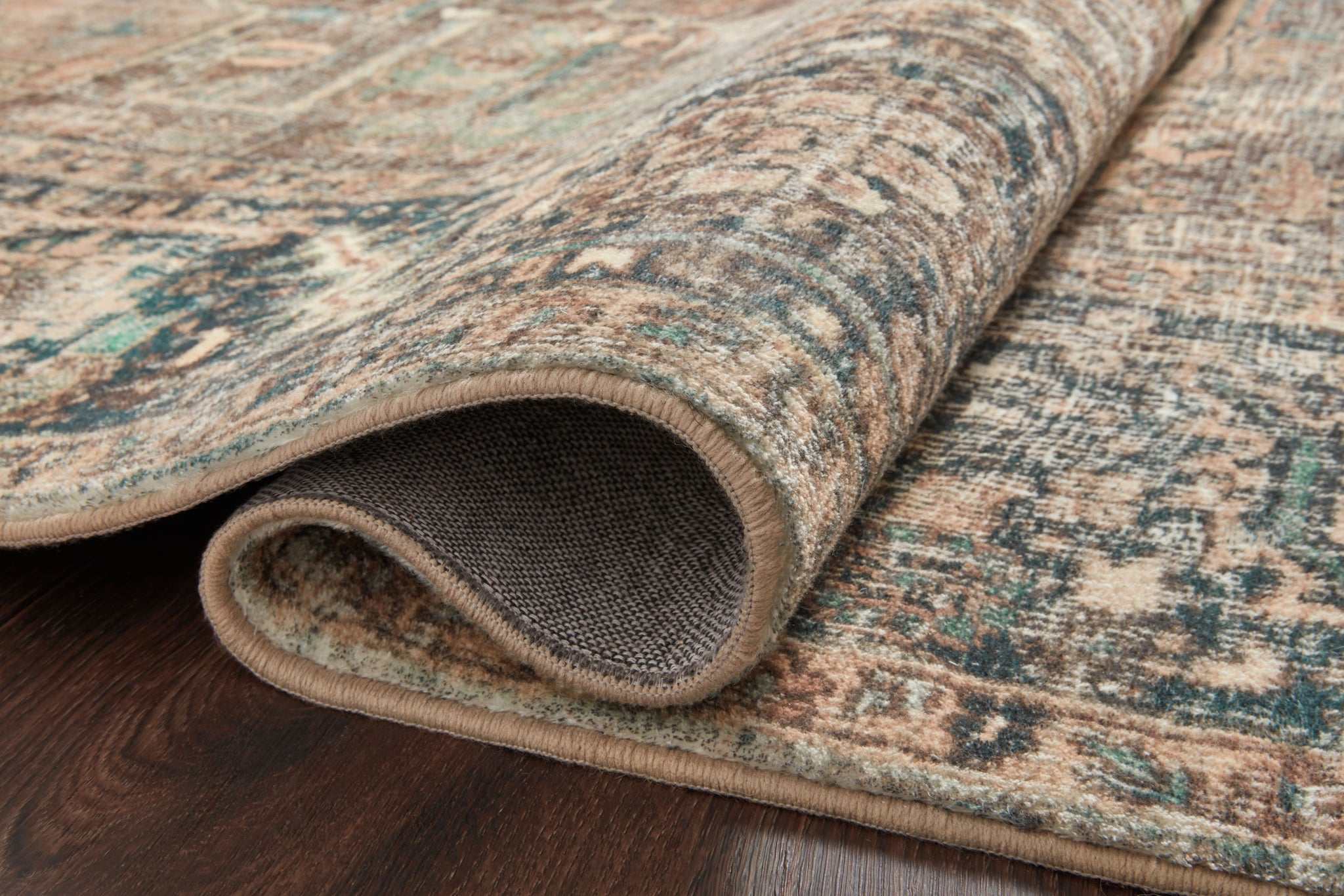 Margot Terracotta / Lagoon shown from a different angle to reveal its pattern.
