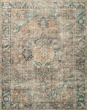 Margot Terracotta / Lagoon — a Loloi rug at Laurie Yapp Home.