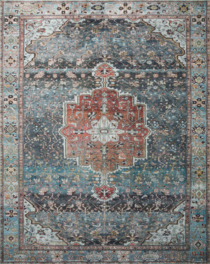 Margot Ocean / Brick — a Loloi rug at Laurie Yapp Home.