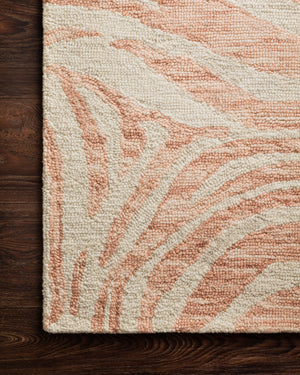 Side view of the Masai Blush / Ivory rug.
