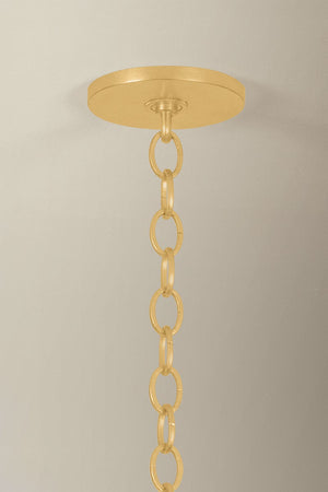 Maywood Chandelier 33.5" shown from the front to reveal the frame, arms, and shade detail.