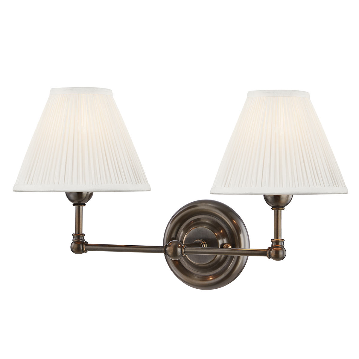 Classic No.1 Wall Sconce 18.25" x 10.5" in aged brass — a Hudson Valley wall sconce for bathrooms, hallways, and living rooms at Laurie Yapp Home.