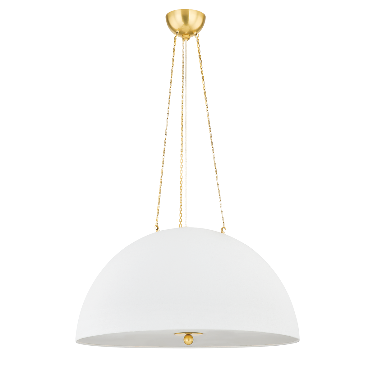 Chiswick Pendant 30" in aged brass — a Hudson Valley pendant for kitchens, entries, and dining rooms at Laurie Yapp Home.