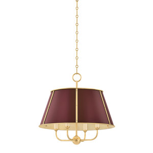 Cambridge Chandelier 20.25" in aged brass — a Hudson Valley chandelier for dining rooms, entries, and living rooms at Laurie Yapp Home.