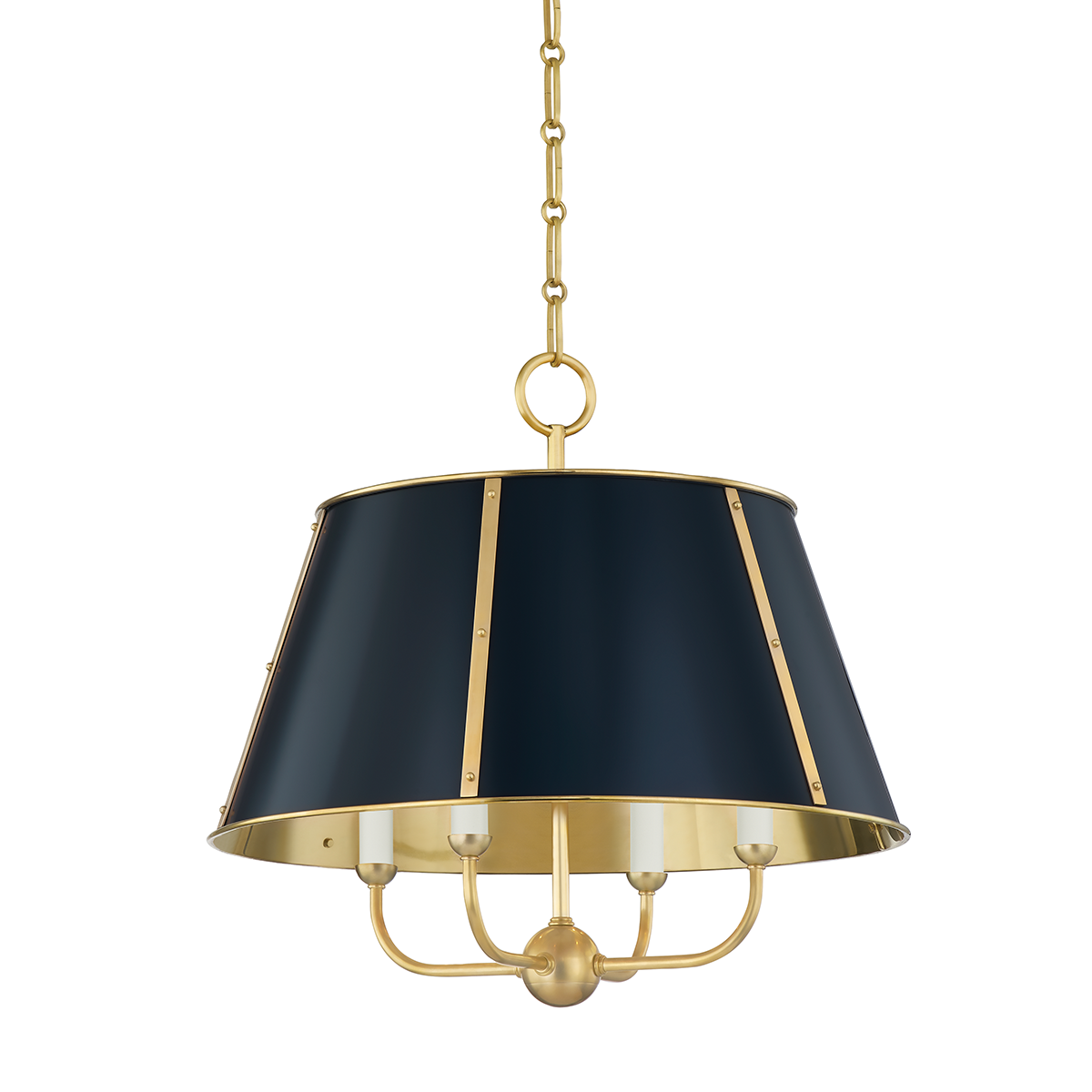 Cambridge Chandelier 20.25" in aged brass — a Hudson Valley chandelier for dining rooms, entries, and living rooms at Laurie Yapp Home.