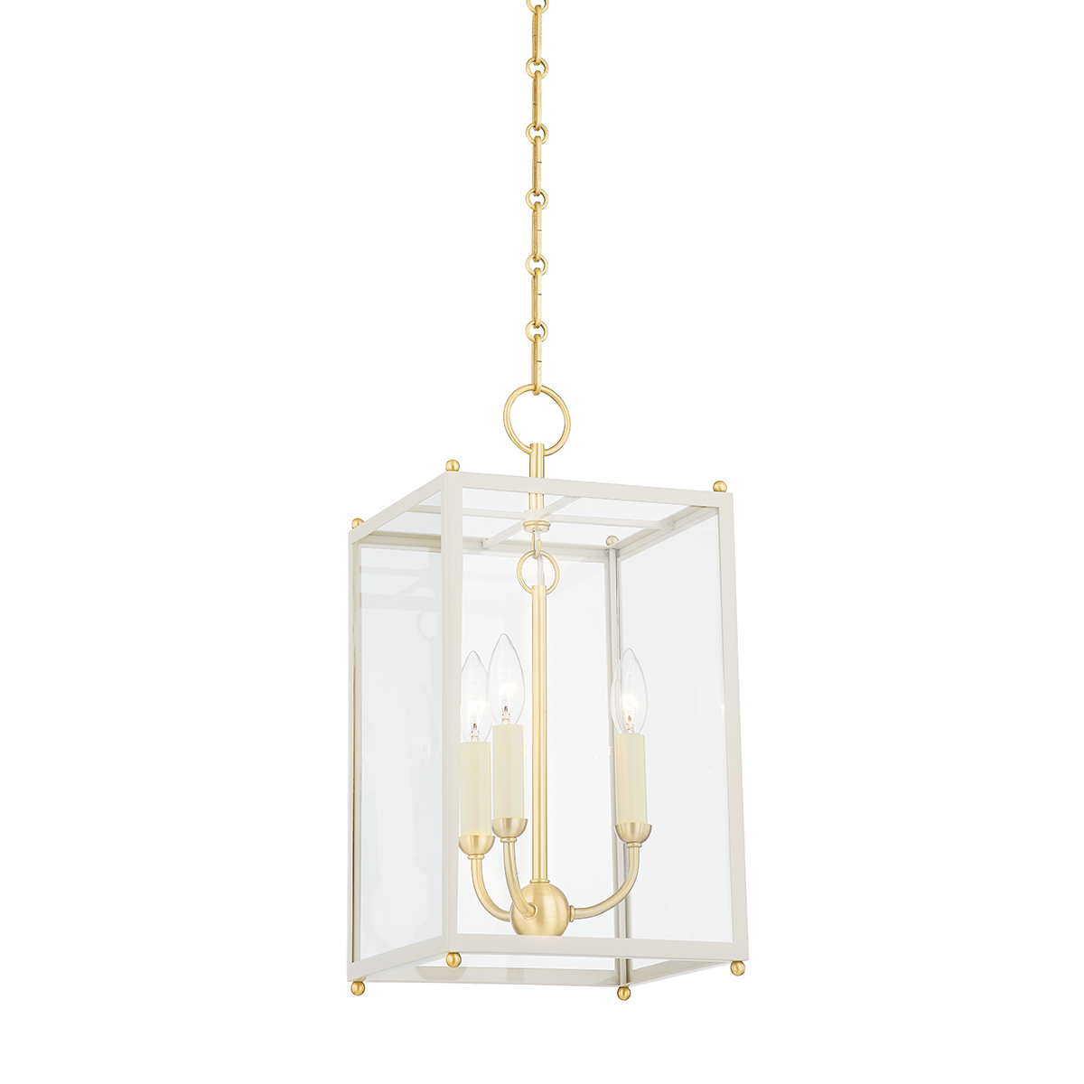 Chaselton Lantern 10" in aged brass — a Hudson Valley lantern for entries, foyers, and covered porches at Laurie Yapp Home.