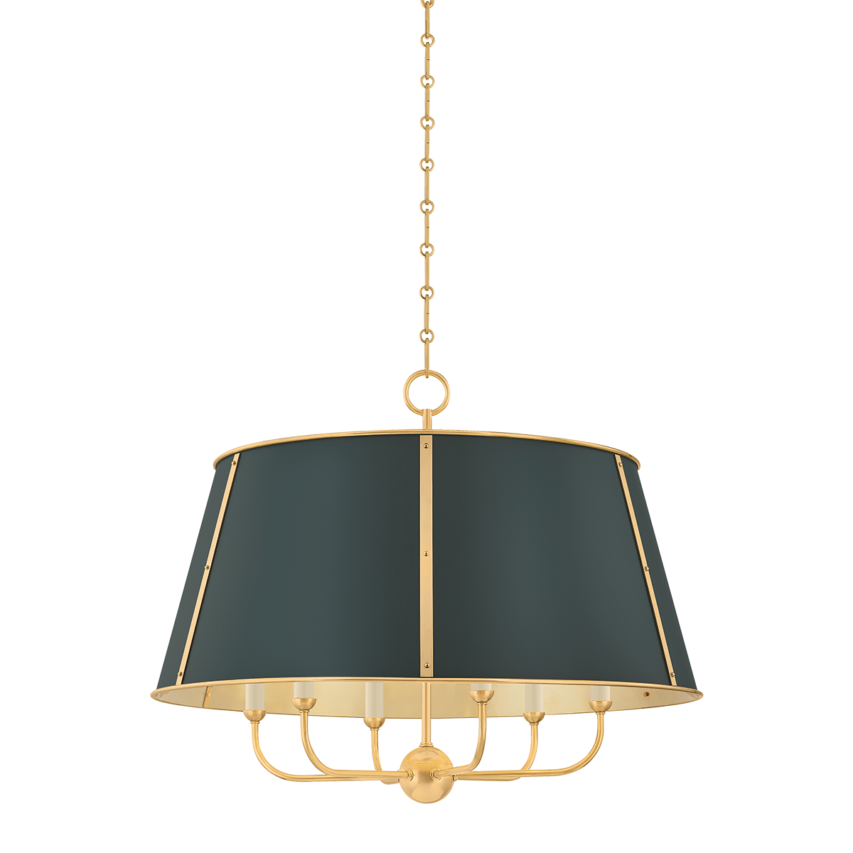 Cambridge Chandelier in aged brass — a Hudson Valley chandelier for curated interiors at Laurie Yapp Home.