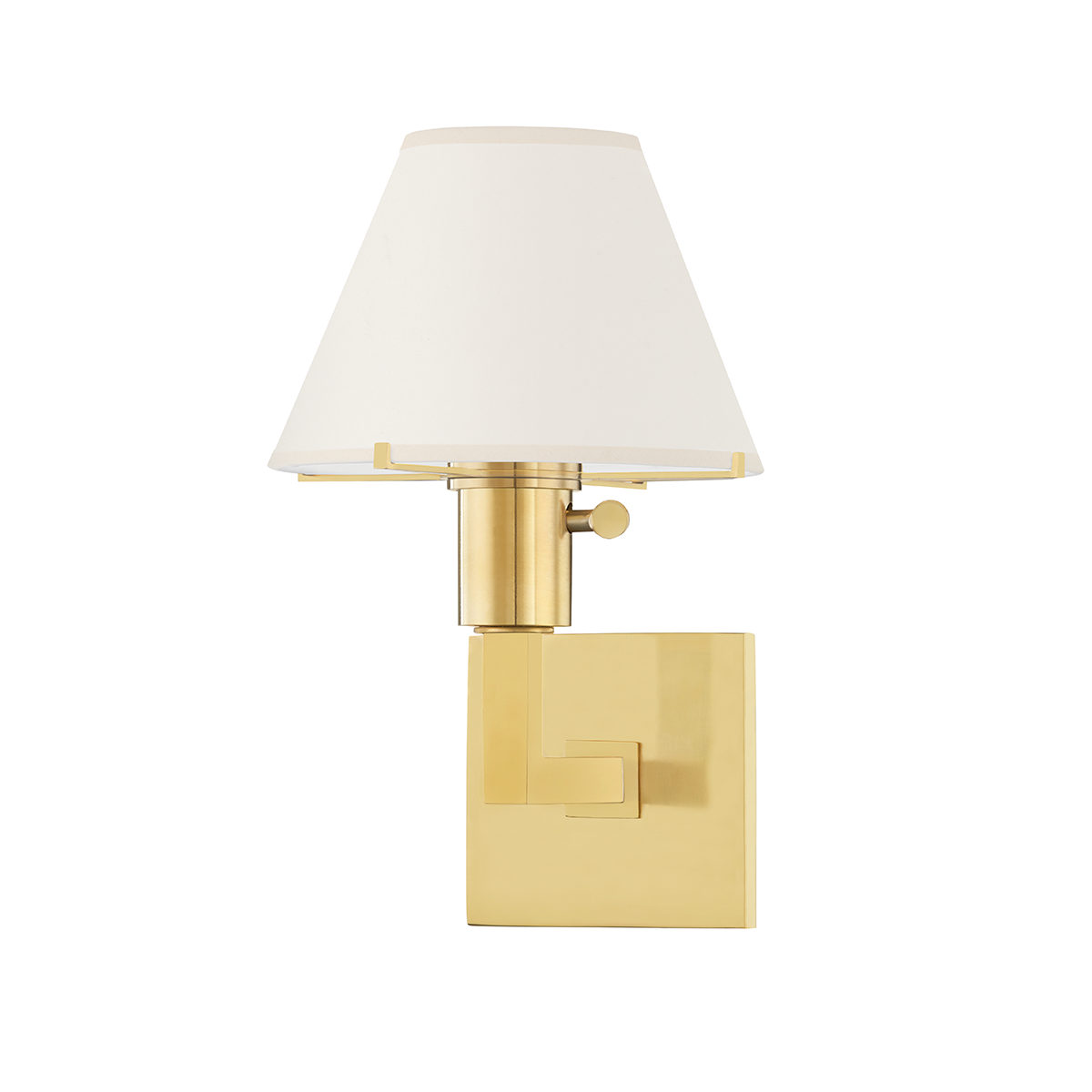 Leeds Wall Sconce in aged brass — a Hudson Valley wall sconce for bathrooms, hallways, and living rooms at Laurie Yapp Home.