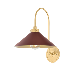 Clivedon Wall Sconce in aged brass — a Hudson Valley wall sconce for bathrooms, hallways, and living rooms at Laurie Yapp Home.