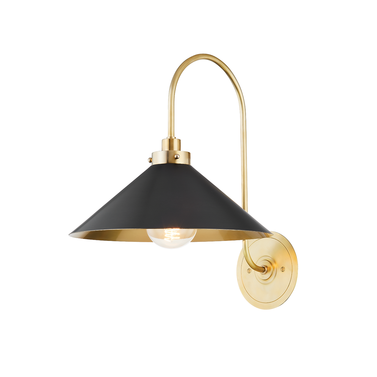 Clivedon Wall Sconce in aged brass — a Hudson Valley wall sconce for bathrooms, hallways, and living rooms at Laurie Yapp Home.